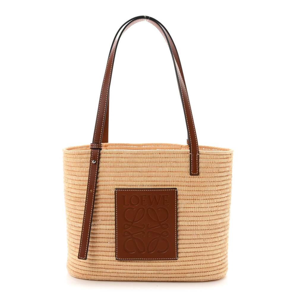 Loewe Raffia Small Square Basket Tote #326882L11B